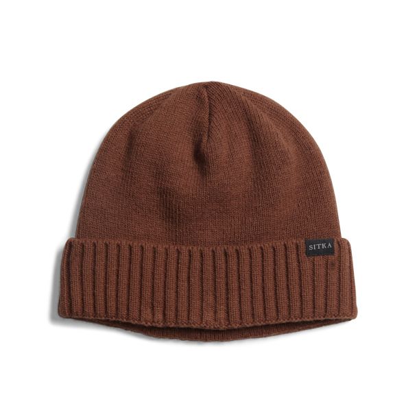 Czapki Beanie Sitka Cuffed Knit Męskie Brązowe | 23516EIKS