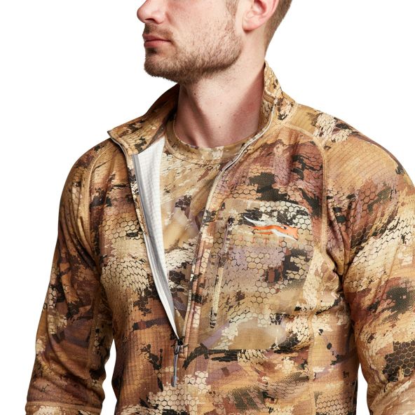 Runo Sitka Grinder Half-Zip Męskie Camo | 32694OEMD