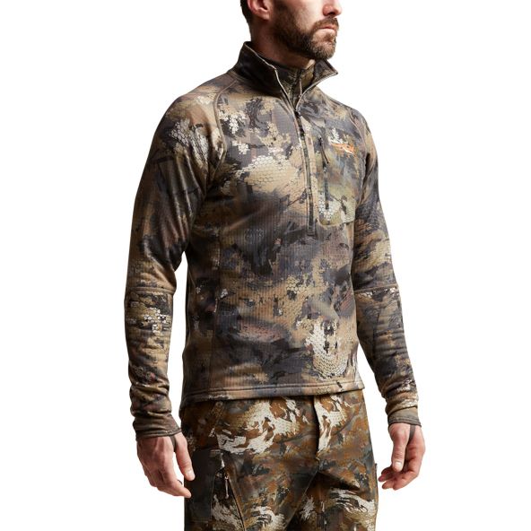 Runo Sitka Grinder Half-Zip Męskie Camo | 86479JPBC