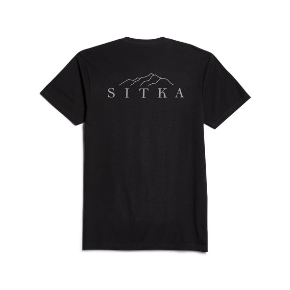 T Shirts Sitka Elevation Męskie Czarne | 50249PKBA